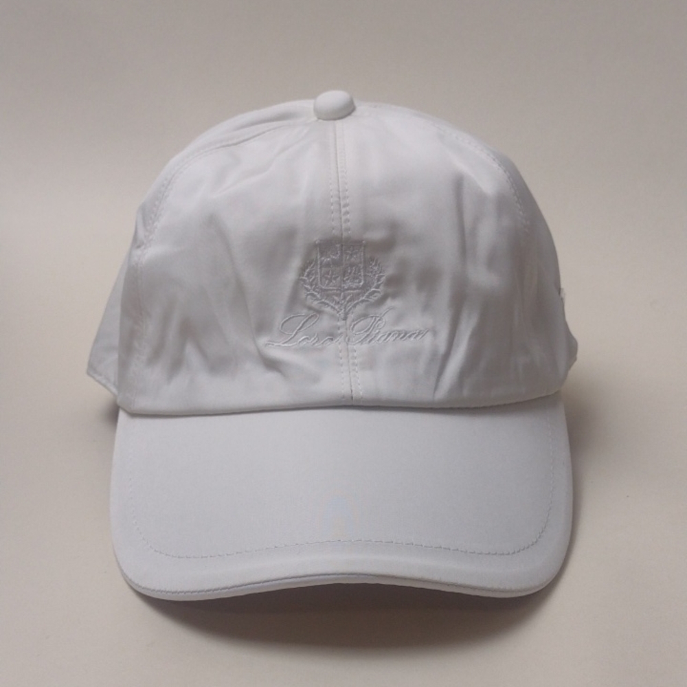 Loro Piana White Logo Baseball Cap Hat